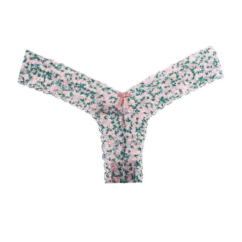 FLOWERS THONGS - IMAGE COLOR 4 / S / CHINA|1PC