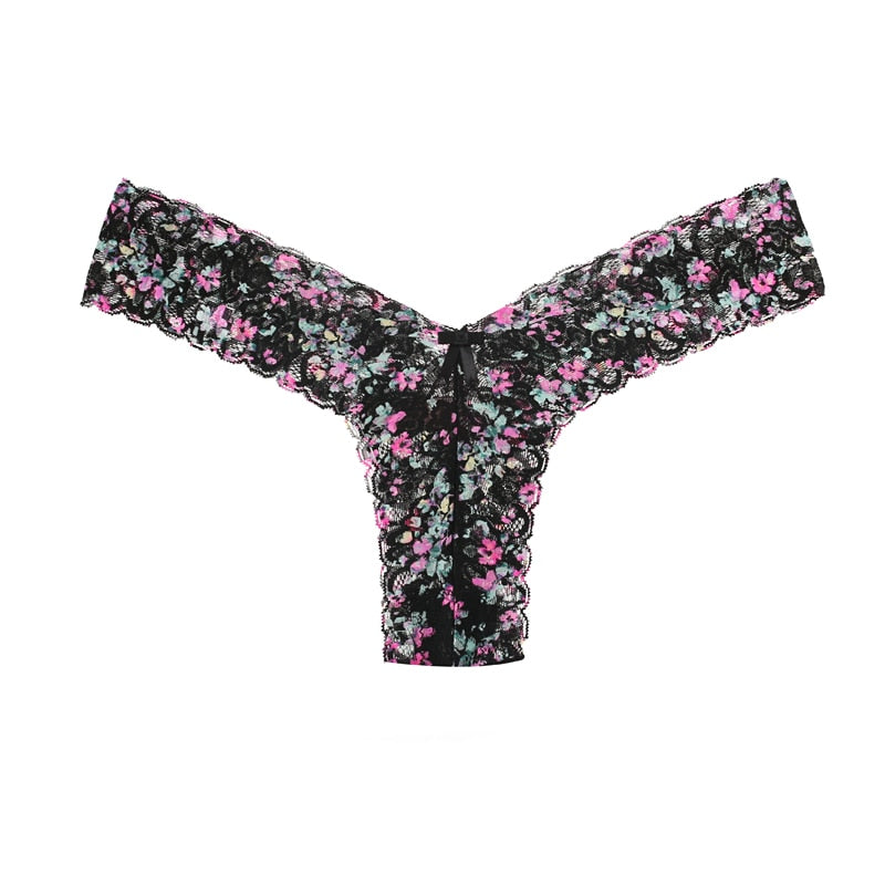 FLOWERS THONGS - IMAGE COLOR 3 / S / CHINA|1PC