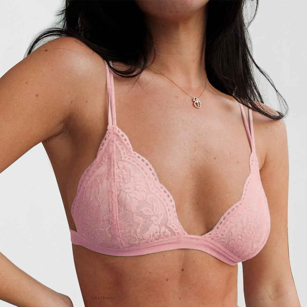 FRENCH STYLE BRALETTE - PINK / L