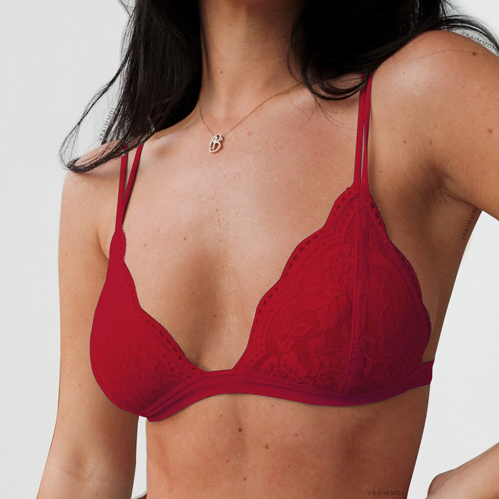 FRENCH STYLE BRALETTE - RED / L