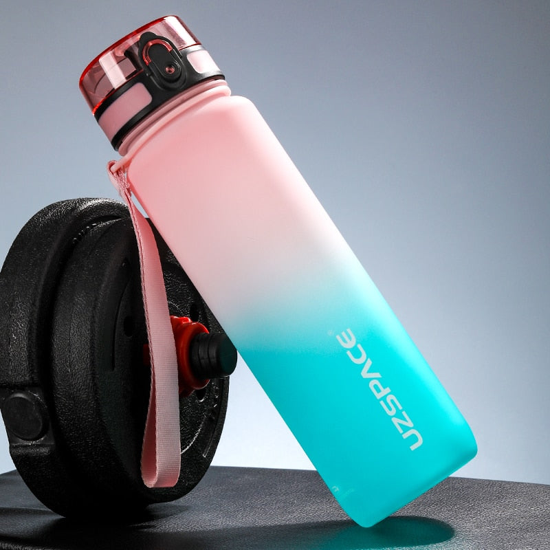 SPORTY WATER BOTTLE - 0.35L / PINK AND CYAN